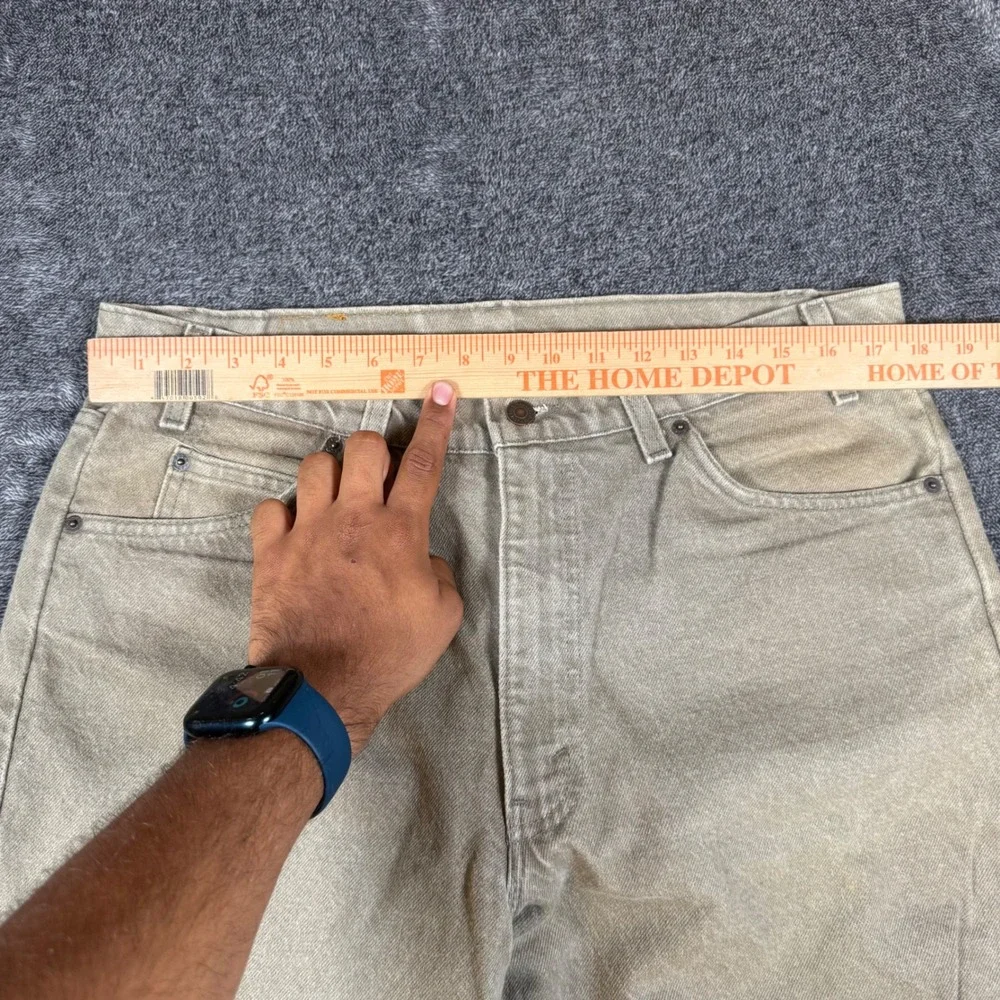 Vintage Levis 550 Orange Tab Relaxed Fit Jeans Green Made in USA 36x34
